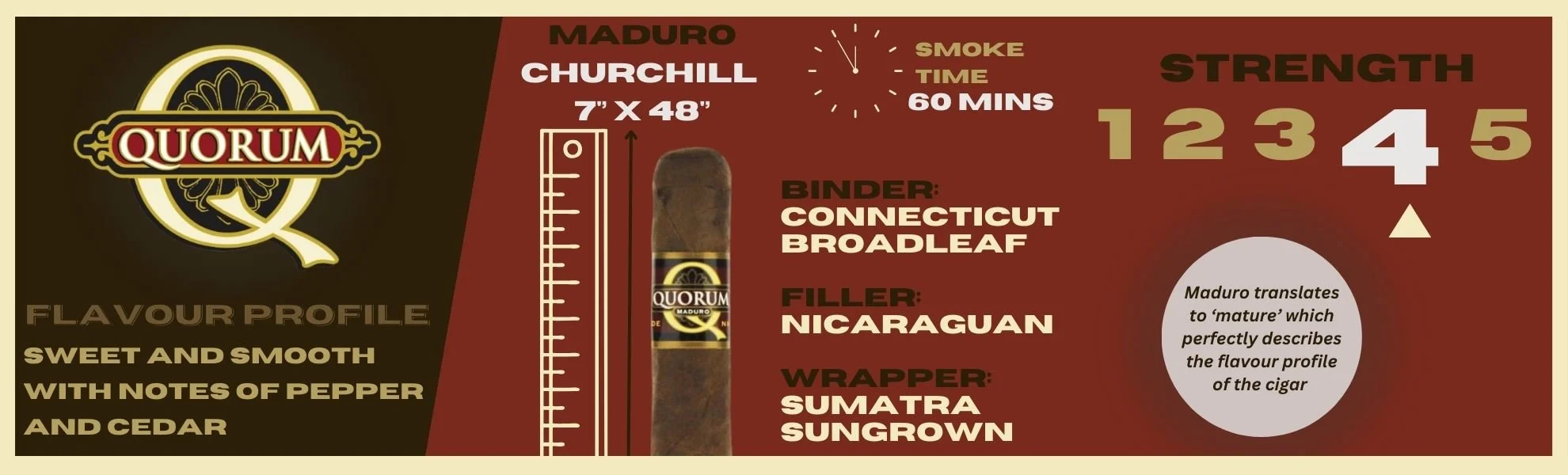 Quorum Maduro Churchill Cigar