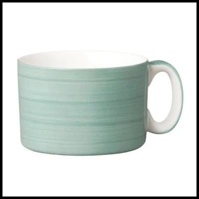 Wm Bartleet Wide Porcelain 0.8 Pint Mug - Sage Green