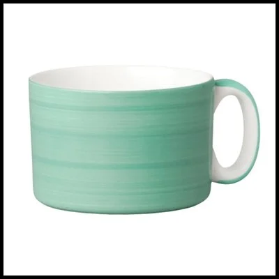 Wm Bartleet Wide Porcelain 0.8 Pint Mug - Sea Green