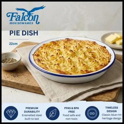 Falcon Round Pie Dish - Traditional White 22cm(3).jpg
