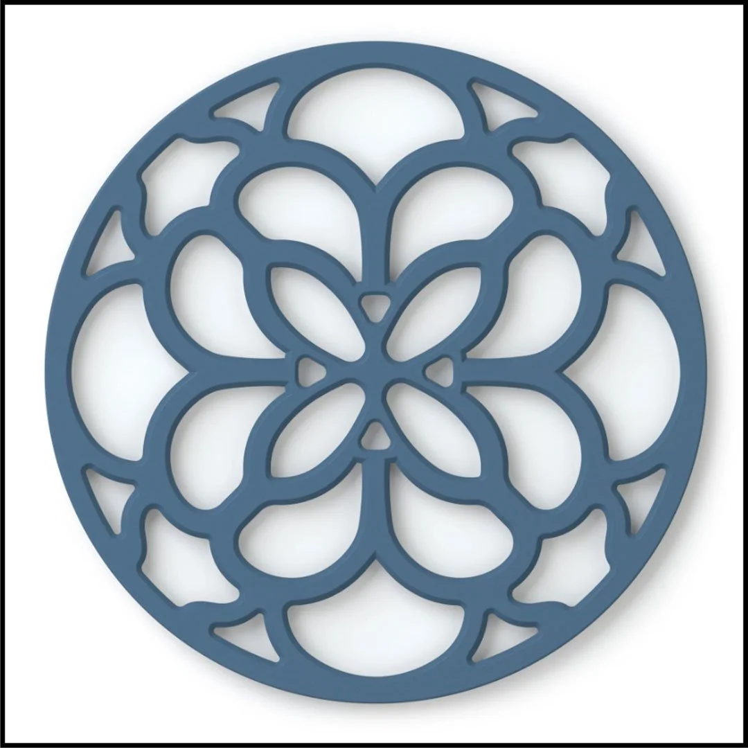 Zeal Silicone Heritage Circular Silicone Trivet (Provence Blue)