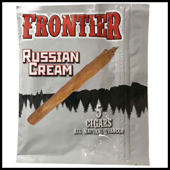 Frontier Cheroot Silver Cigars - Russian Cream (Pack of 5)