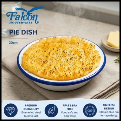 Falcon Round Pie Dish- Traditional White 20cm(1).jpg
