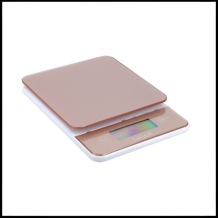Taylor 5kg Slim Kitchen Scales- Rose Gold