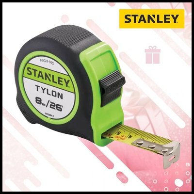 STANLEY Hi-Vis Tylon Tape - 8m (26ft)