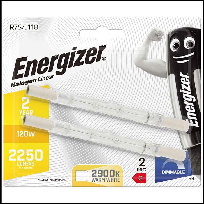 Energizer 120W 118mm  Linear Bulbs - 2250 Lumens (Twin Pack)