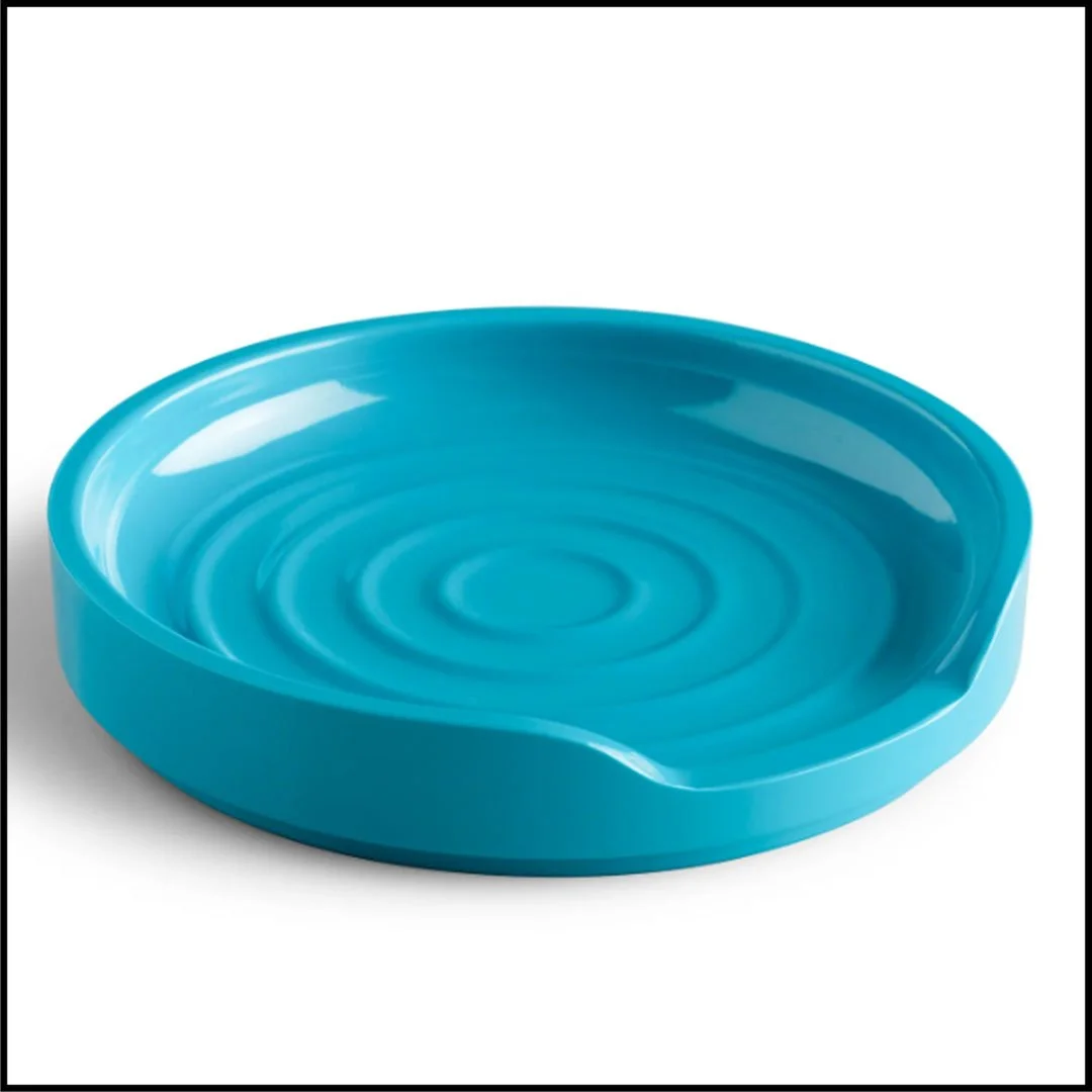 Melamine Stacking Spoon Rest, 12cm (Aqua)