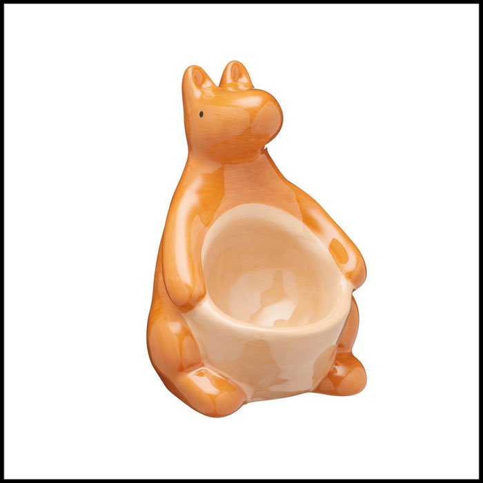 KitchenCraft Ceramic Kangaroo-Shaped Novelty Egg Cup