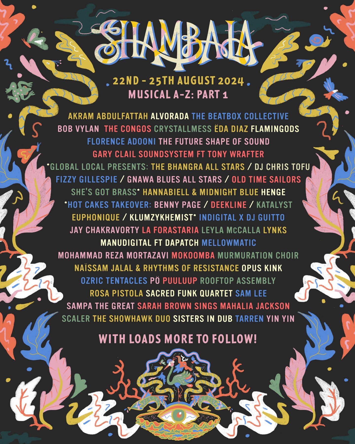 Just announced: @flamingodsmusic will be at @shambalafest this August!