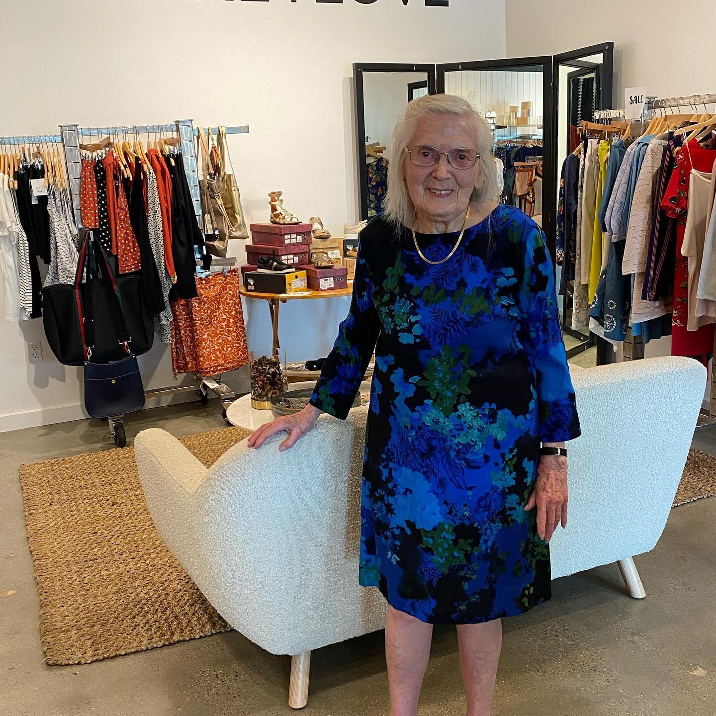Dorothy Aka: &ldquo;Grandma Dot&rdquo; came in to find a dress for her 99th birthday. Dottie is in town visiting family. She was a long time customer of Mtn Monkey Business and truly loves our new store, MonkeyLove. What a pleasure she is. Thank you 