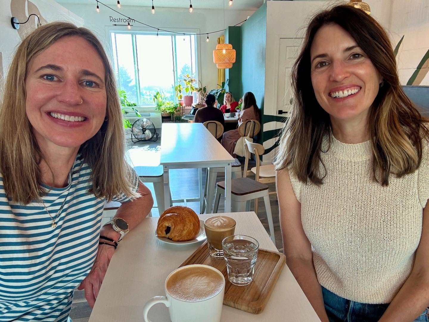 Strategic planning meeting for MonkeyLove at our fav coffee shop in Tacoma. Fueling up to buy for spring/summer 2026. 

#shoplocal #markettrip #coffeelovers #womenbusinessowners