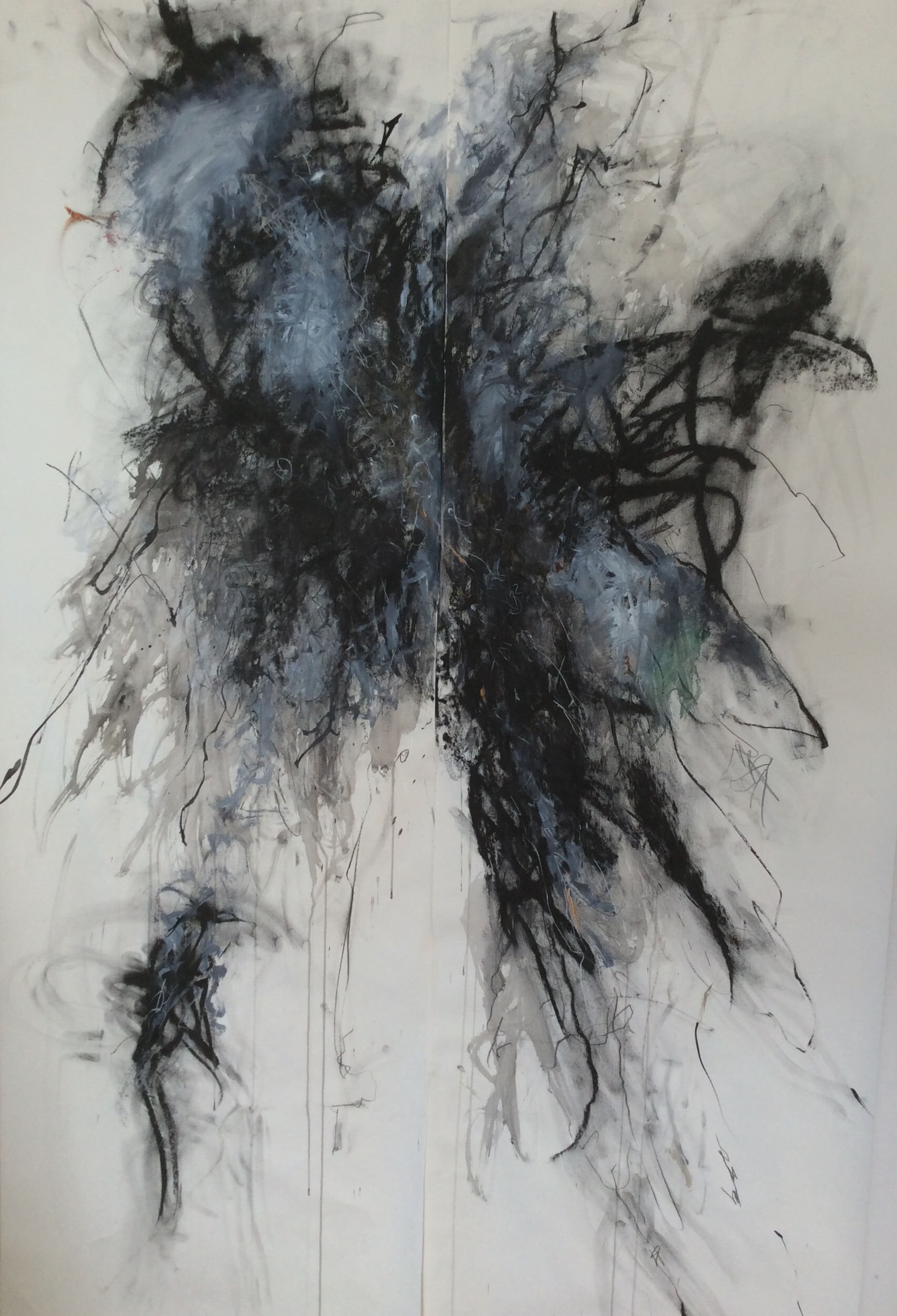 Brison Veor III, mixed media on paper, 250 x 100cm