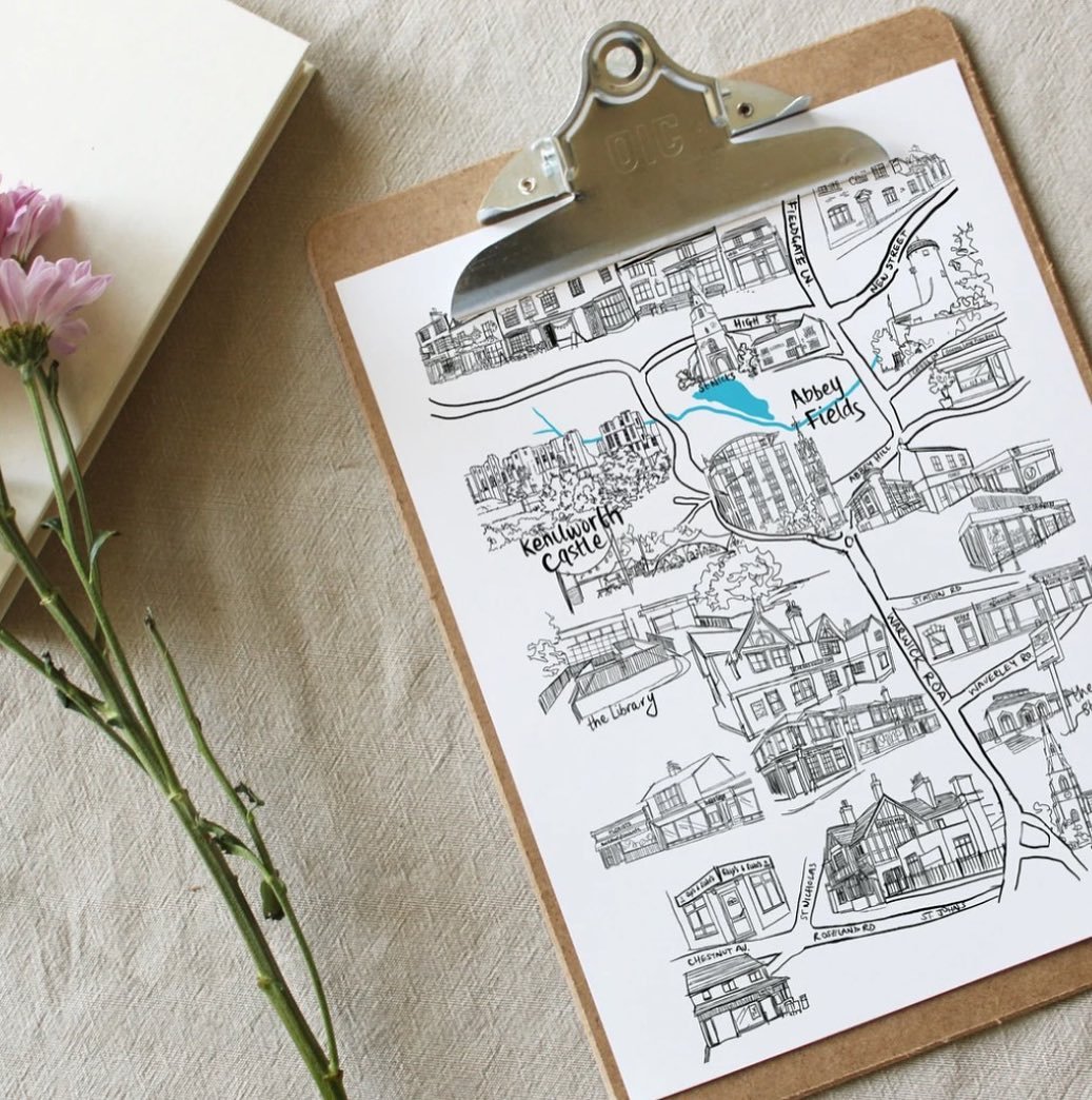 Calling all adventurers and Kenilworth lovers! 🌳🏰

Explore every corner of our charming town with my Illustrated Kenilworth Local Map illustration. 

Don&rsquo;t miss out &ndash; head to my Etsy store now and bring home a piece of Kenilworth&rsquo;