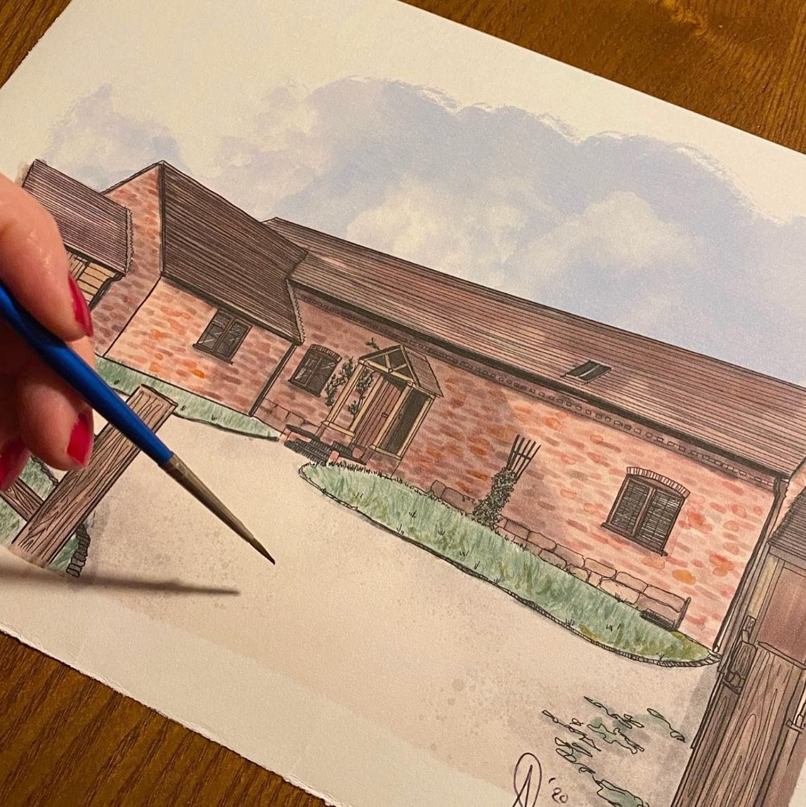 There&rsquo;s something truly special about creating art for a dear friend 🖌️

 I had the pleasure of crafting a bespoke portrait of a stunning house for my wonderful friend. From the moment I laid eyes on the charming architecture and picturesque s