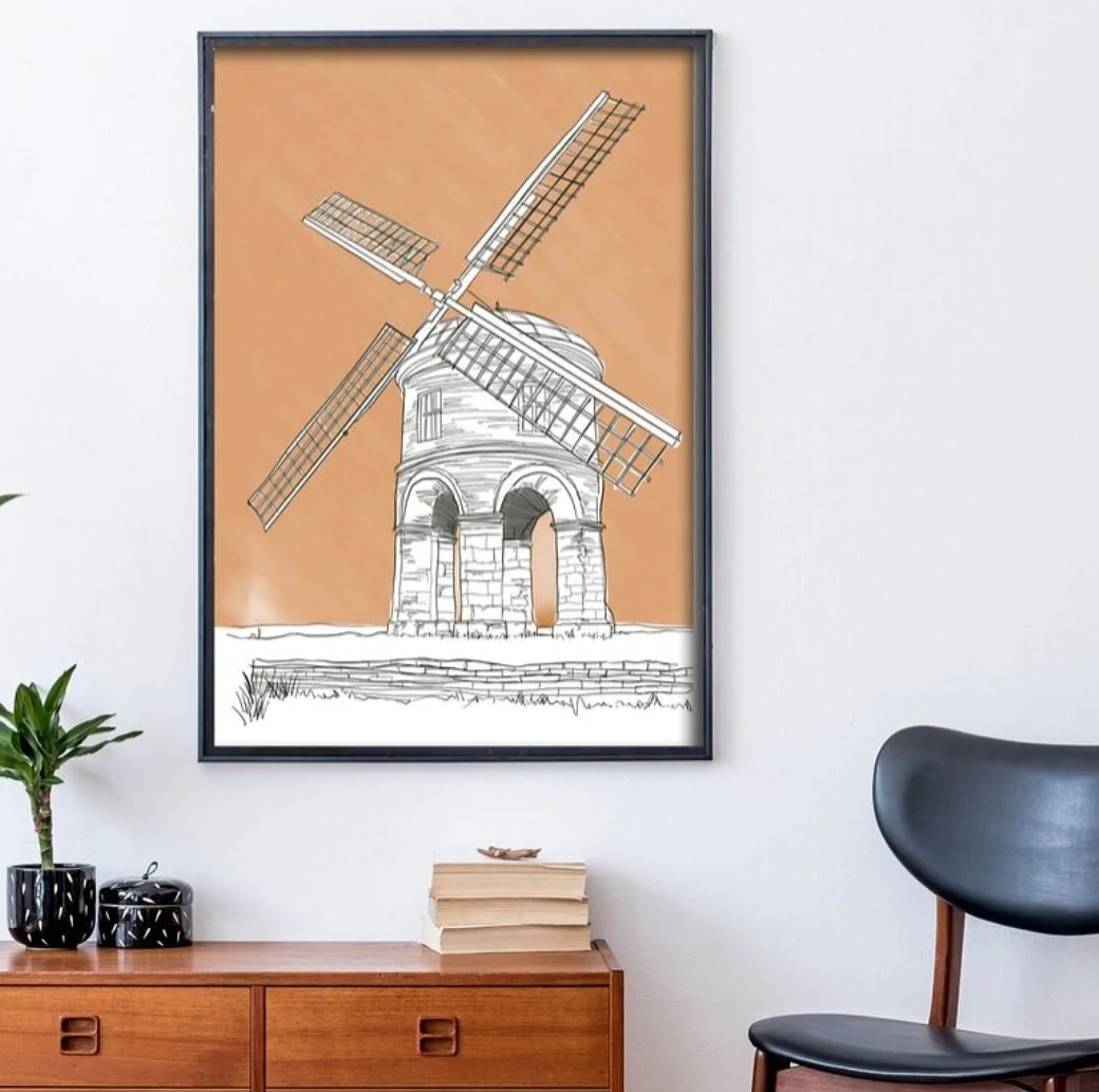 Check out this piece of wall art featuring the vibrant Chesterton Windmill! 🌟

Capturing the beauty of this Warwickshire landmark was such a delight. Whether you&rsquo;re a local or just love unique illustrations, this print will bring a touch of Wa