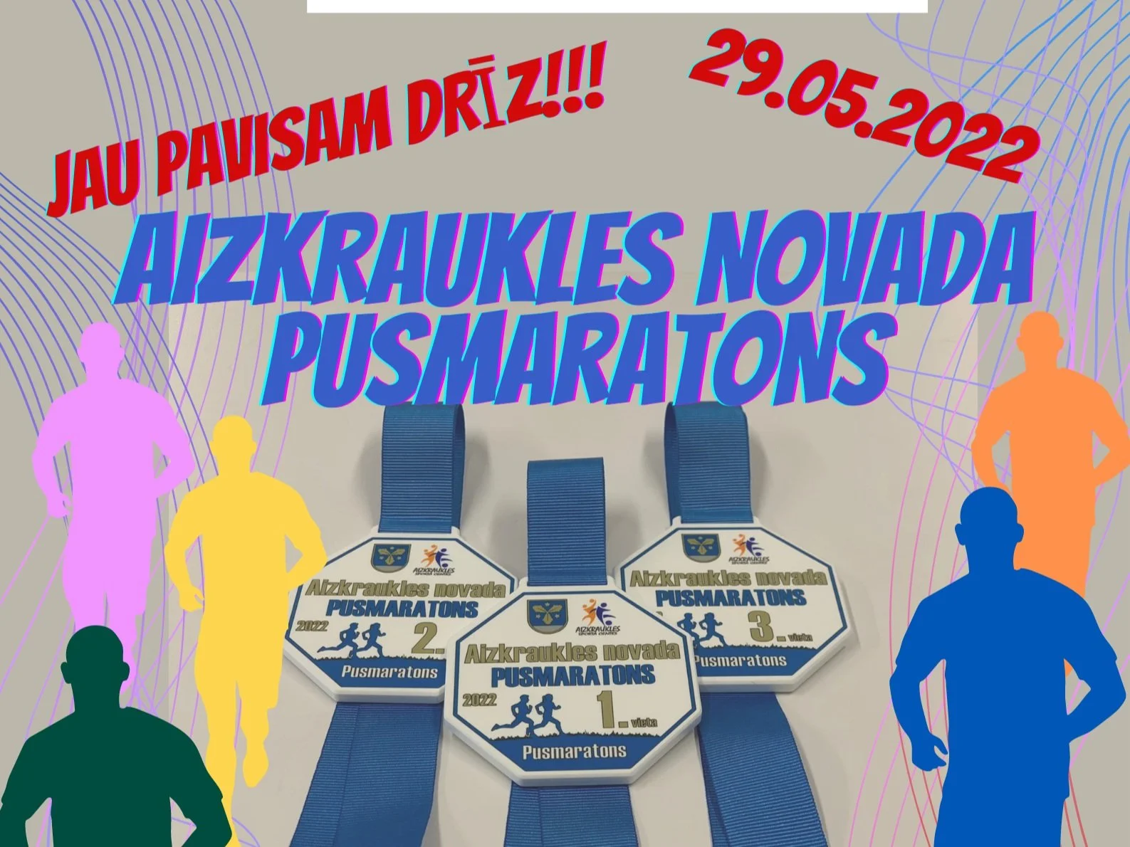 Aizkraukles novada pusmaratons jau 29.05.Ja