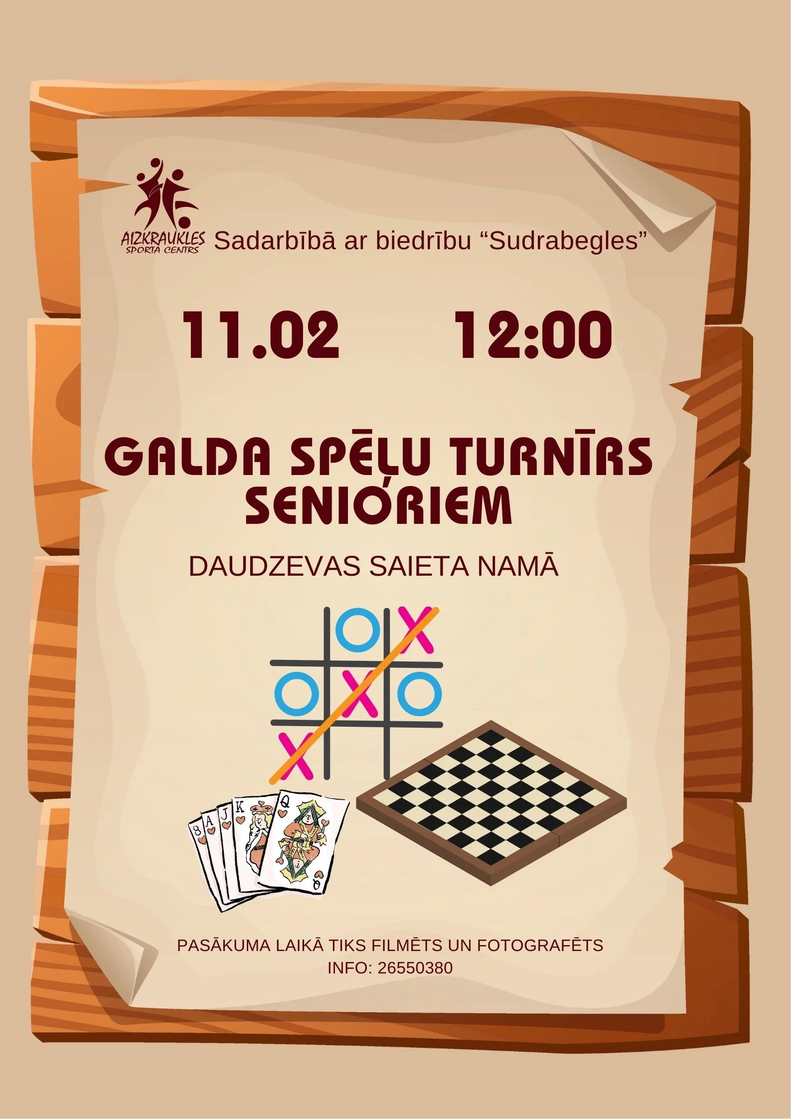 Galda spēļu turnīrs senioriem