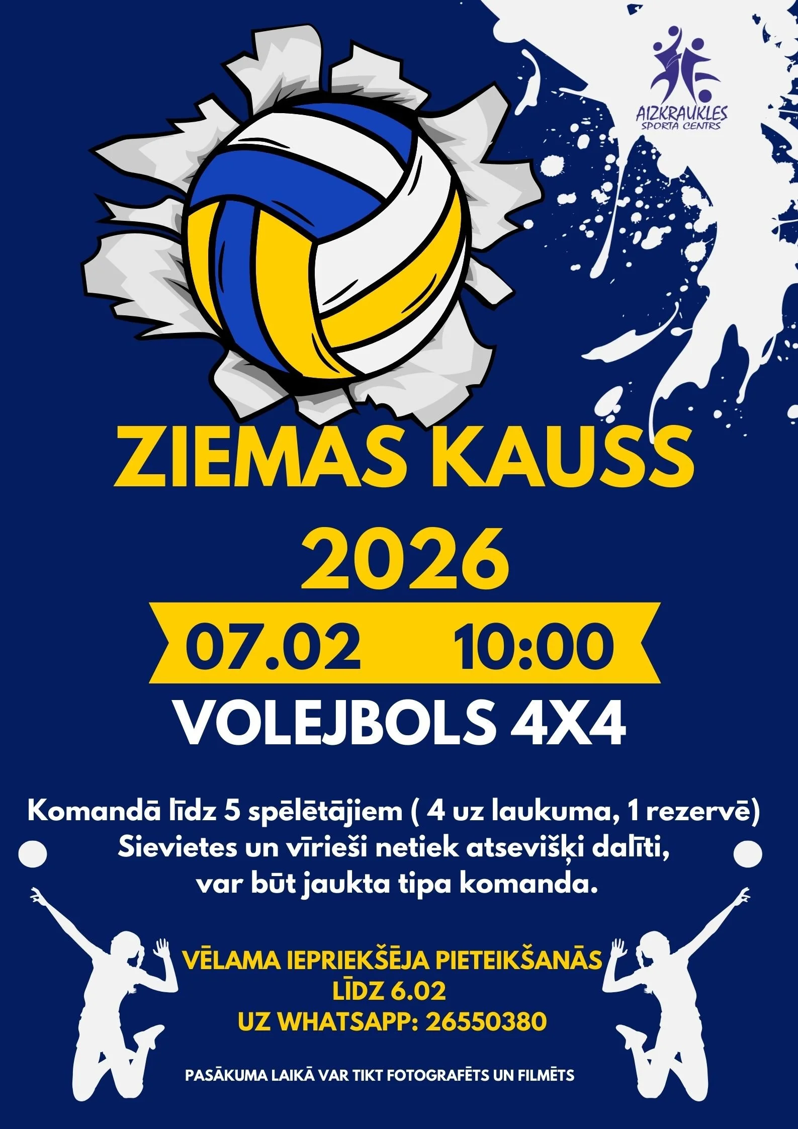 Ziemas kauss 2026   volejbolā 4X4 Jaunjelgavā