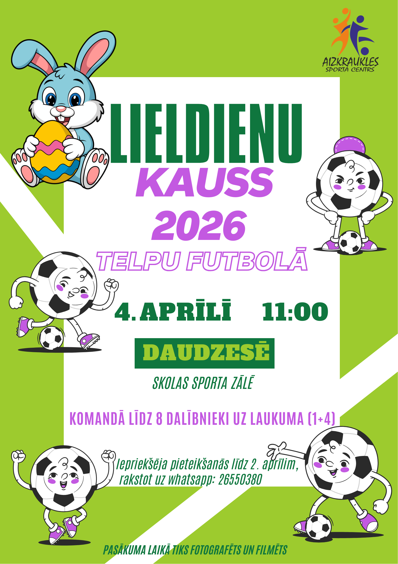 Lieldienu kauss 2026 telpu futbolā