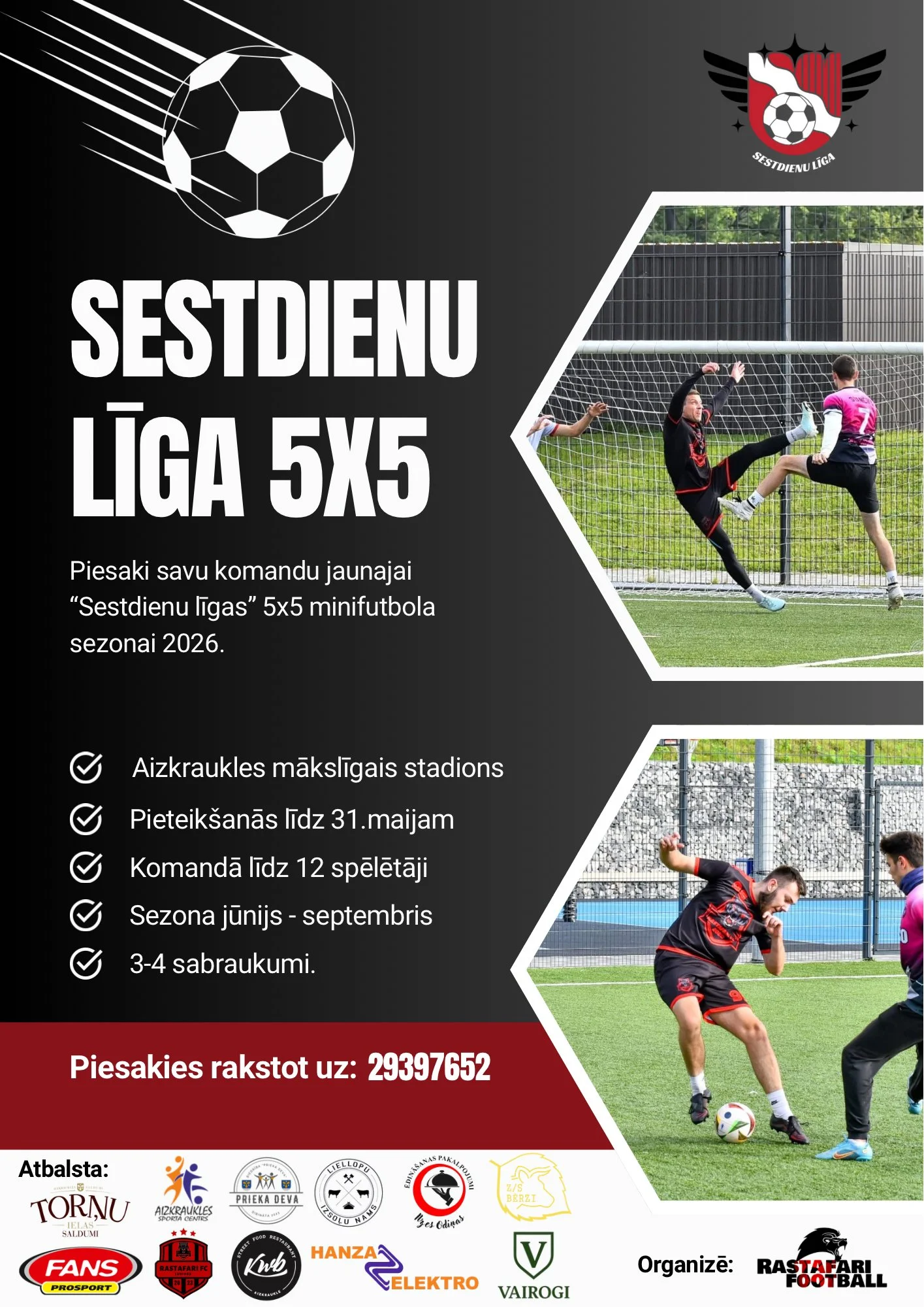 Futbola turnīrs “Sestdienu Līga”1.posms