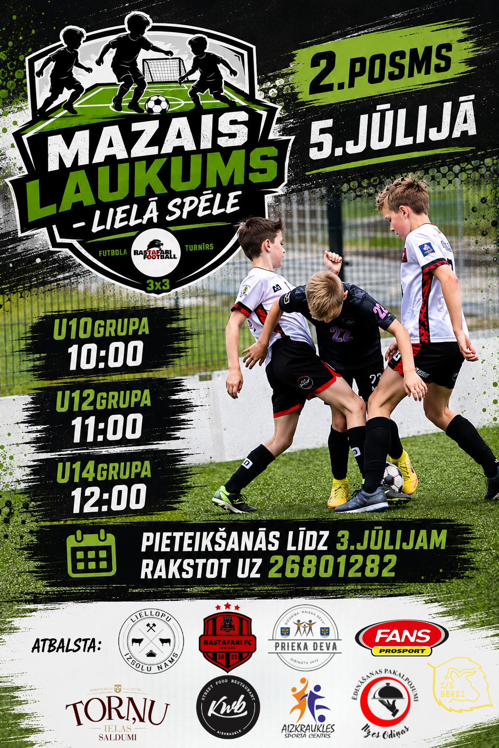 Futbola turnīrs bērniem -“MAZAIS LAUKUMS-LIELĀ SPĒLE”