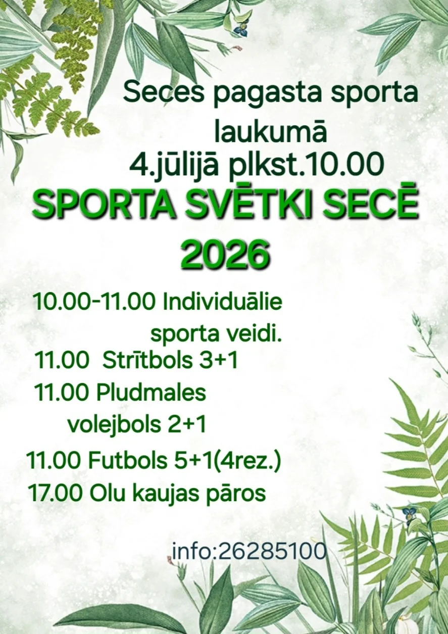 Sporta svētki Secē 2026