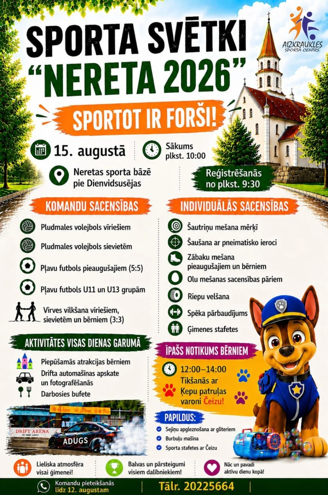 Sporta svētki "Nereta 2026"