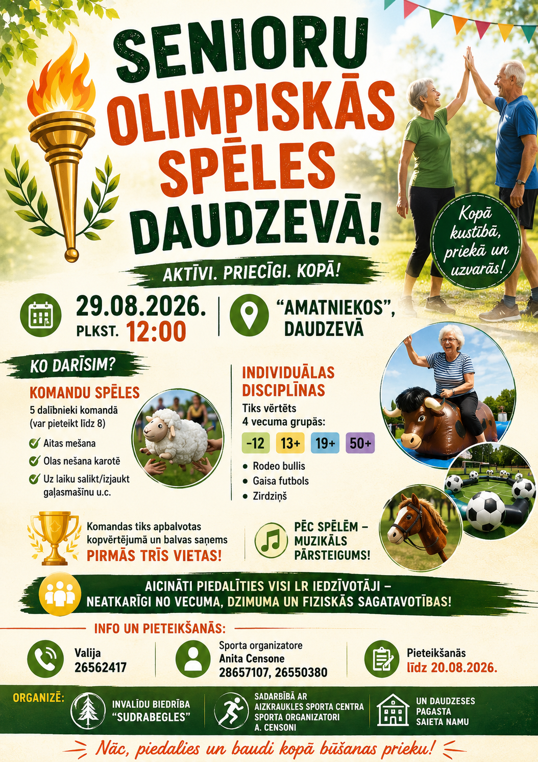 “Senioru olimpiskās spēles Daudzevā” 