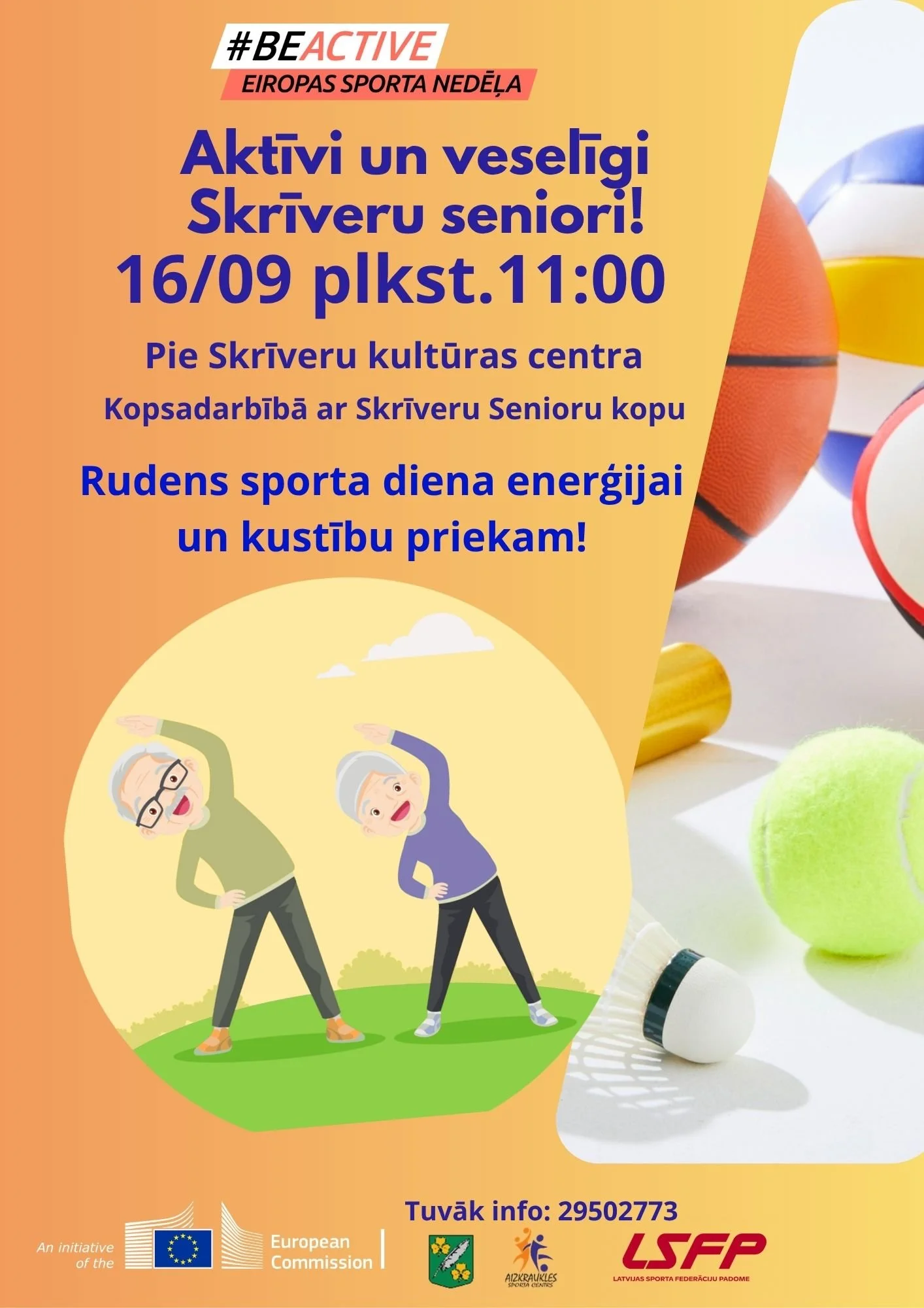 Senioru rudens sporta diena  Skrīveros