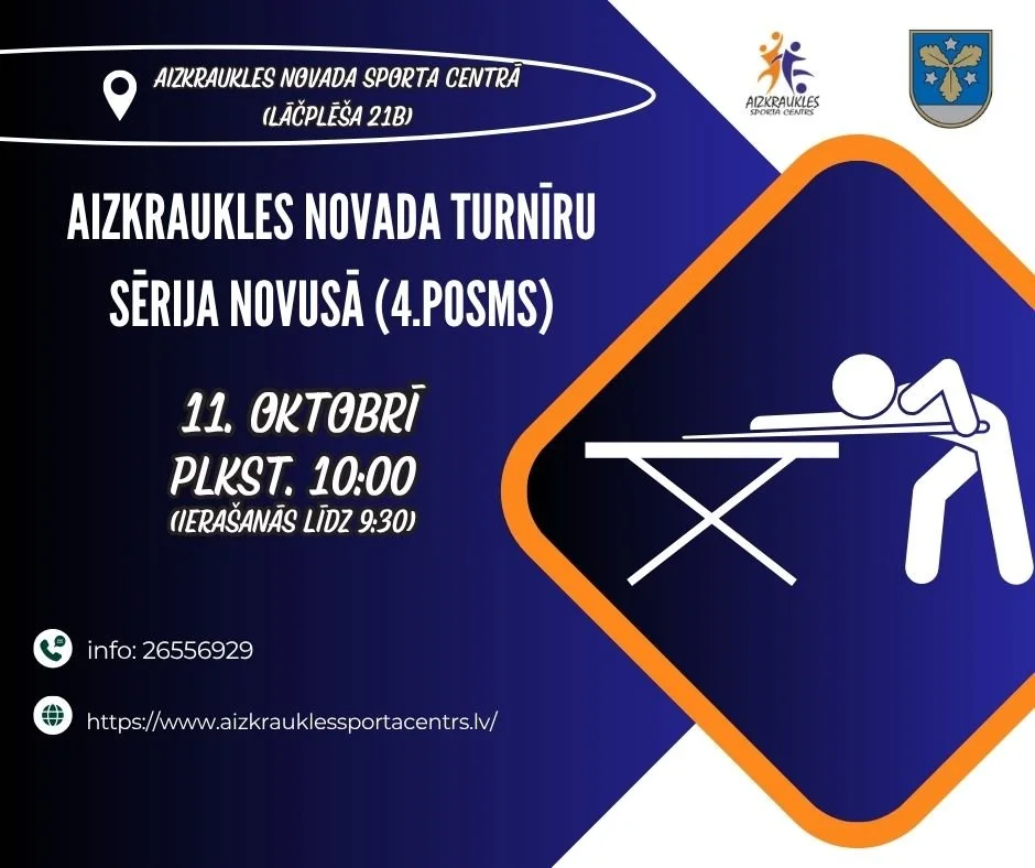 Aizkraukles novada turnīru sērija novusā 