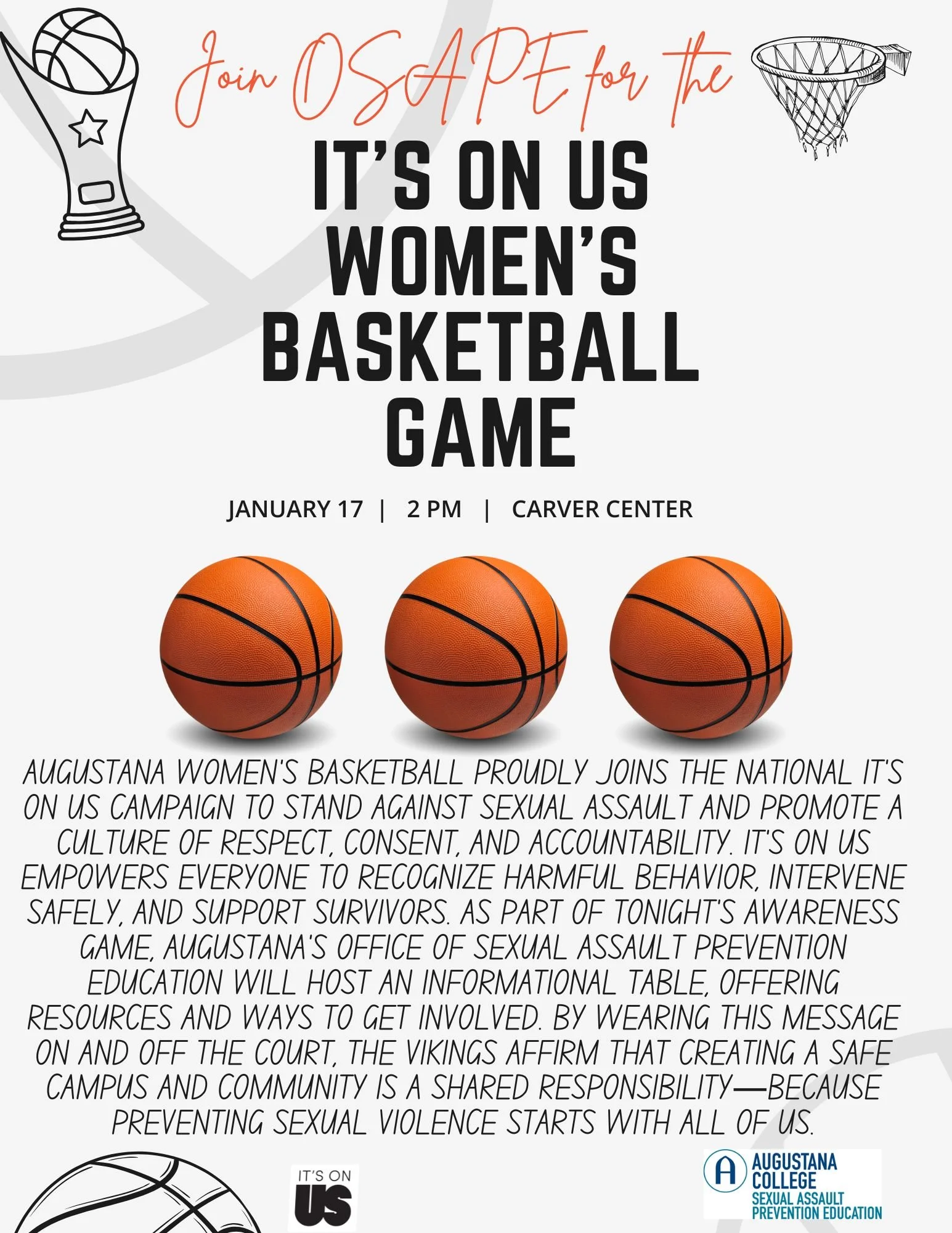 It's On Us Women's Basketball Game