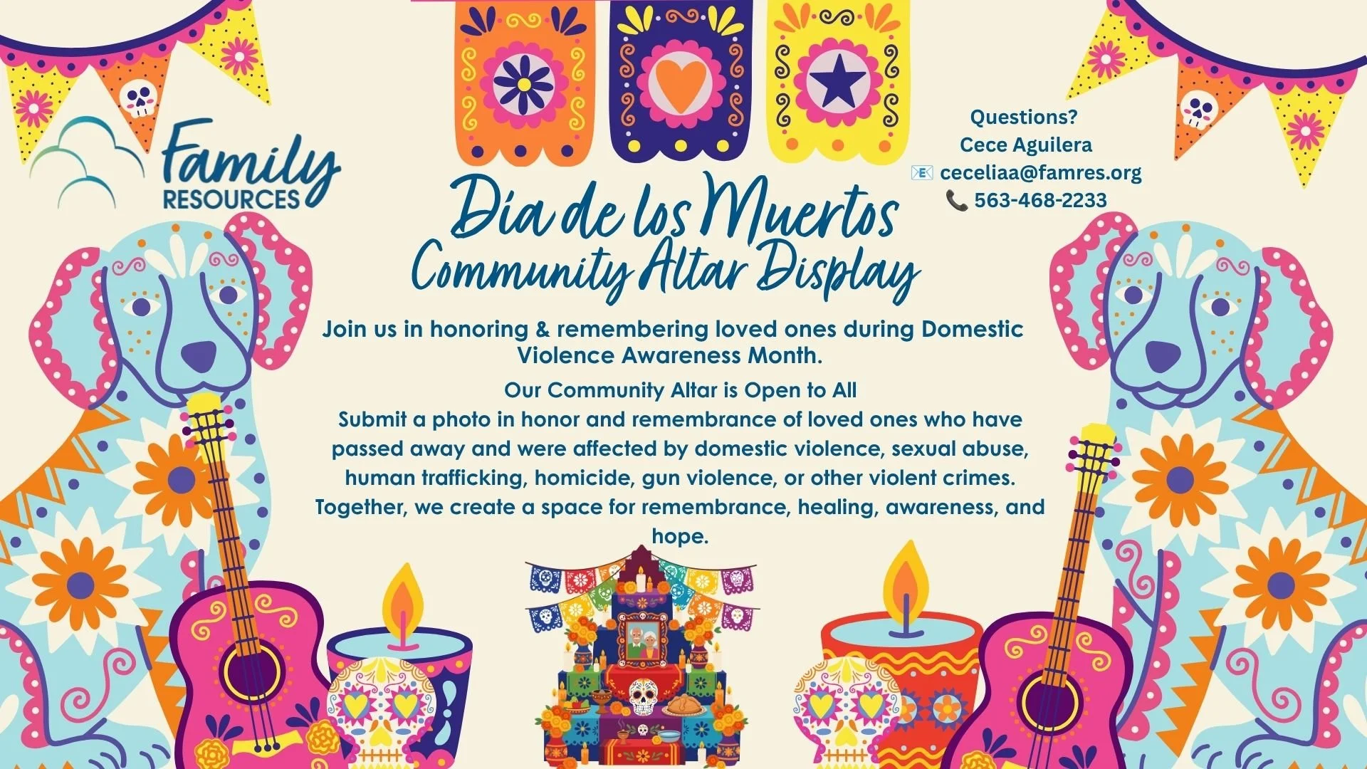 Dia de Los Muertos Community Altar Display