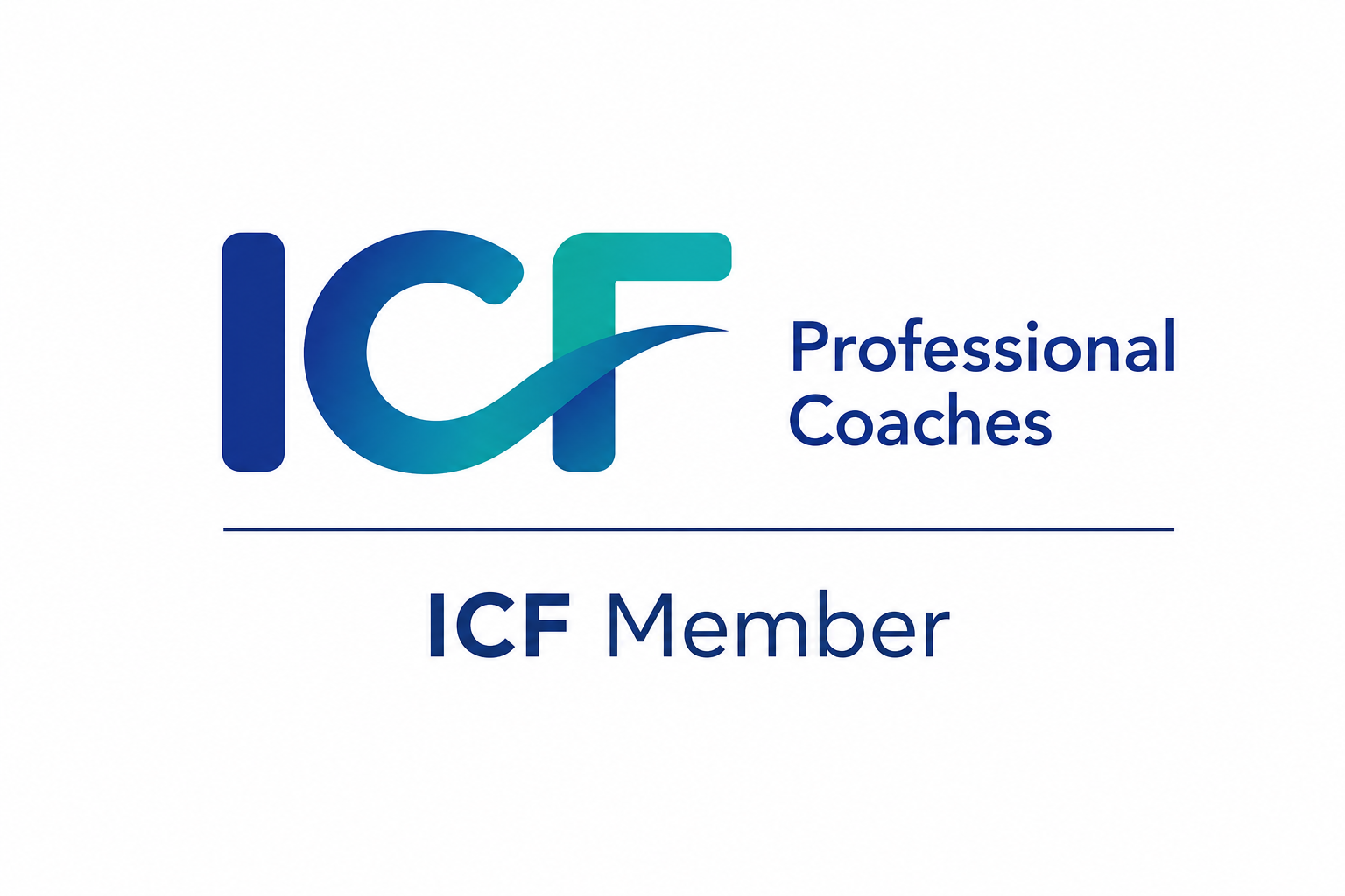 ICF Professional Coaches logo with text indicating ICF Member status.