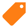 Orange price tag icon
