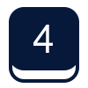 Digital icon of the number 4 in a rounded square