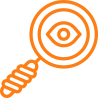 Illustration of an orange fire alarm key or badge.