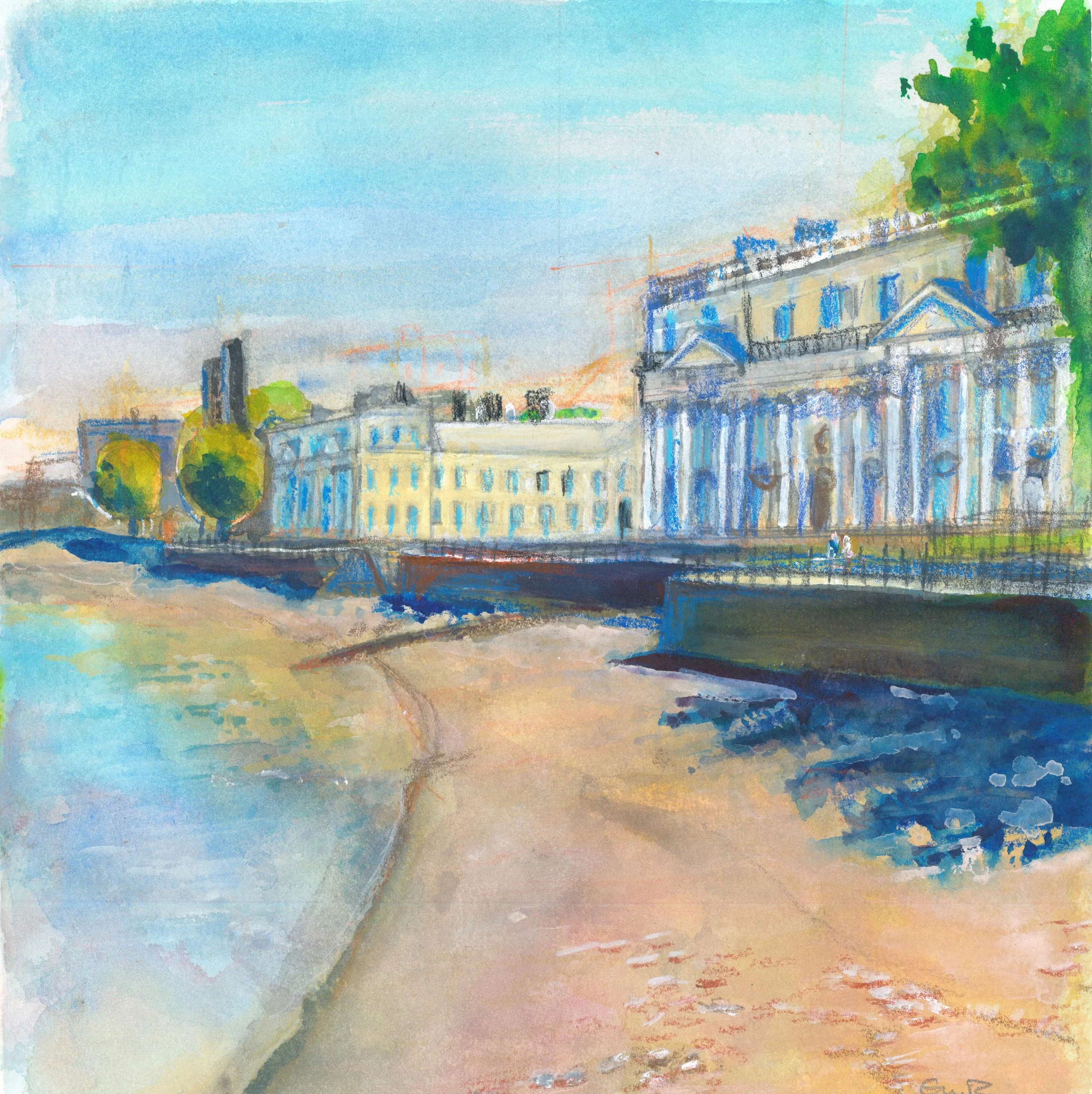 Old Royal Naval College and River View - card