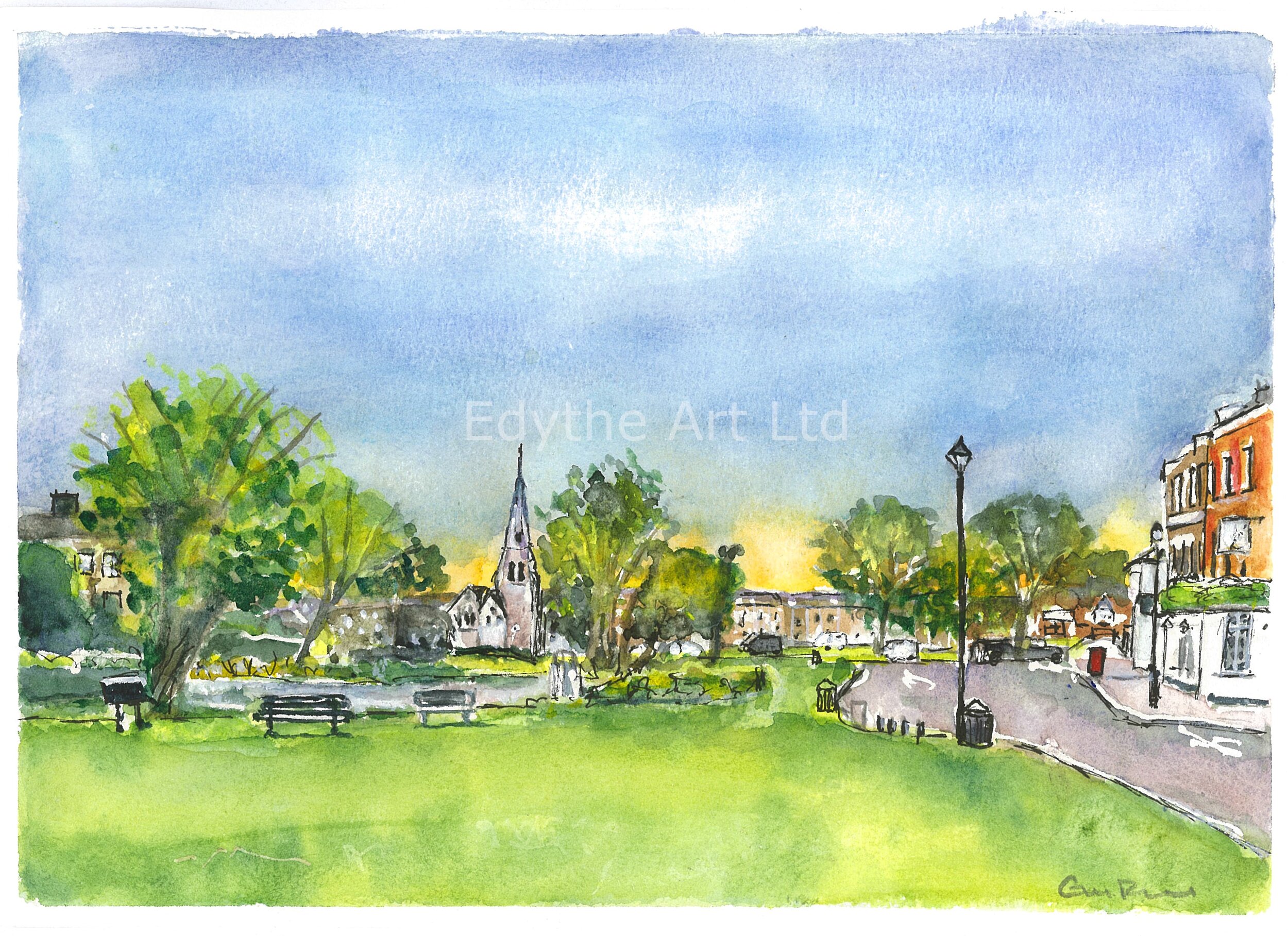 The Hare &amp; Billet, Blackheath - print