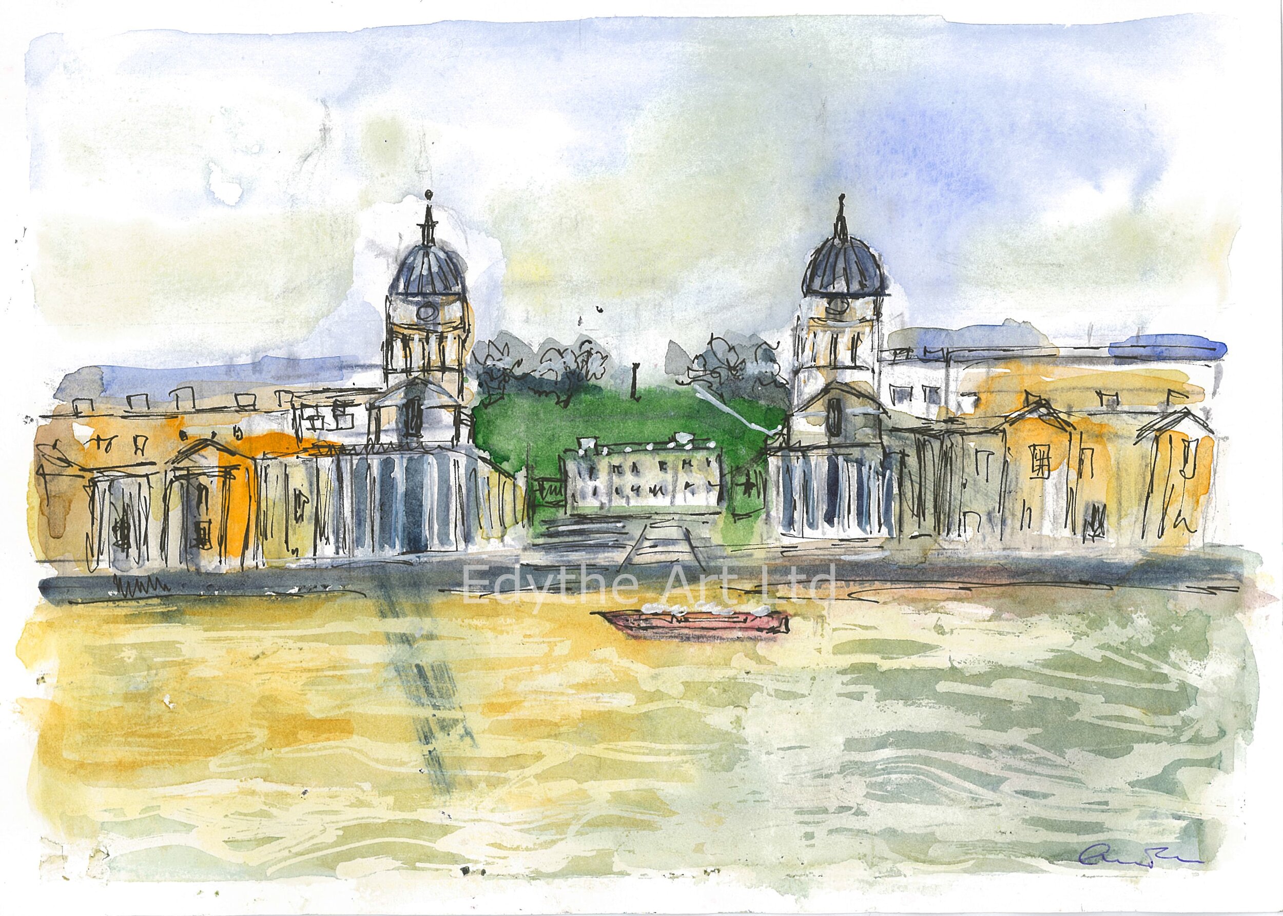 Across the Thames to Greenwich - print