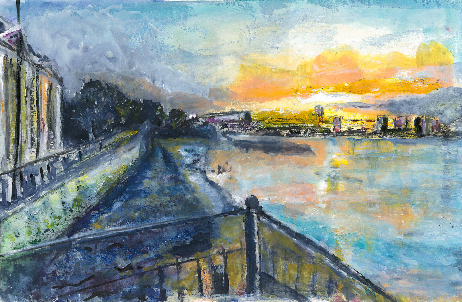 Royal Naval College at Sunset - print