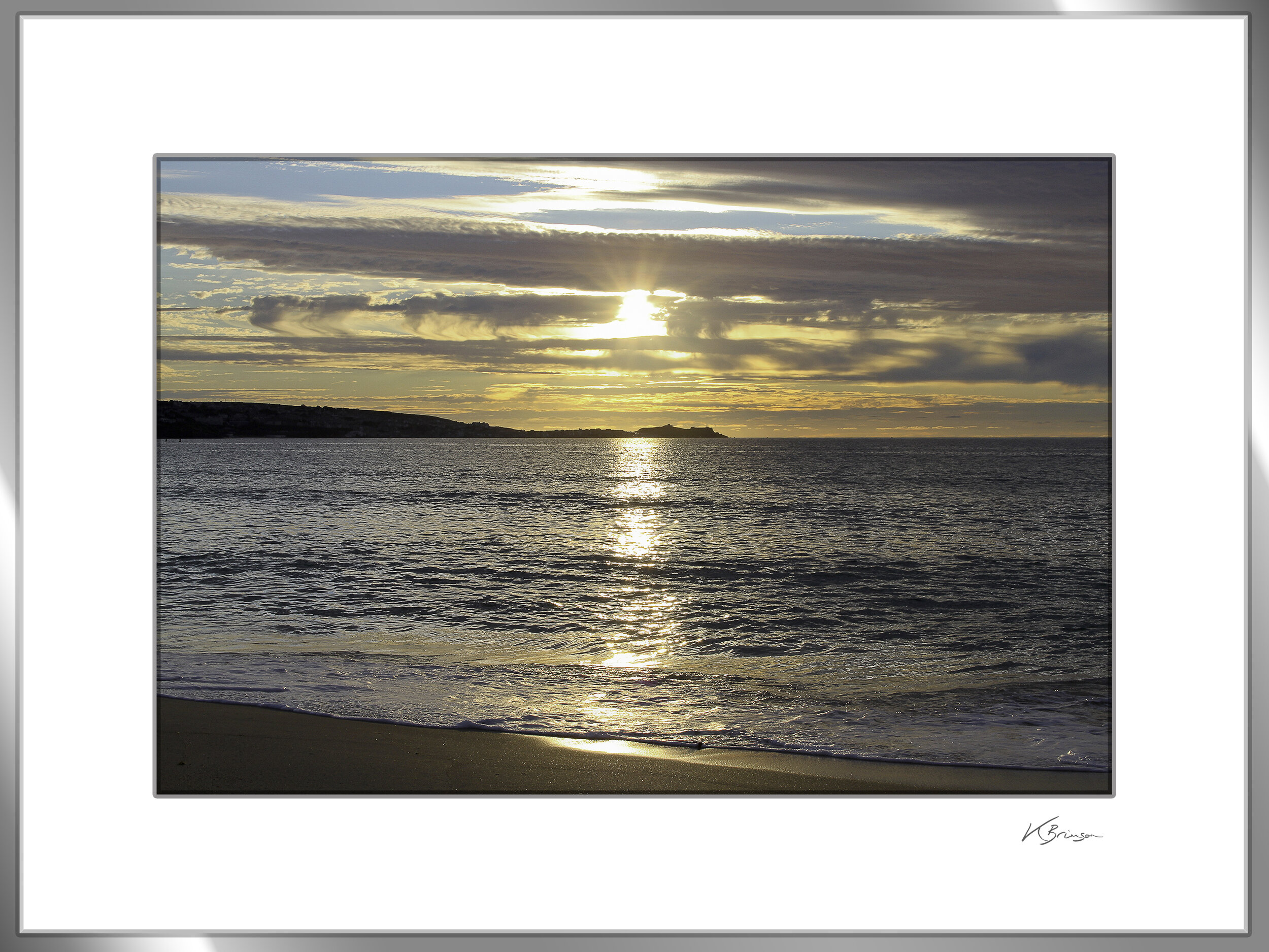 Hayle Sunset Silver Metal Frame