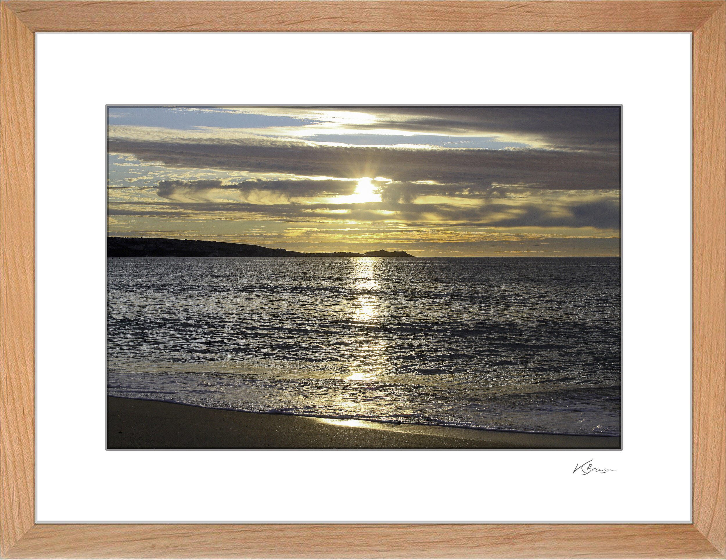 Hayle Sunset Birch Wood Frame