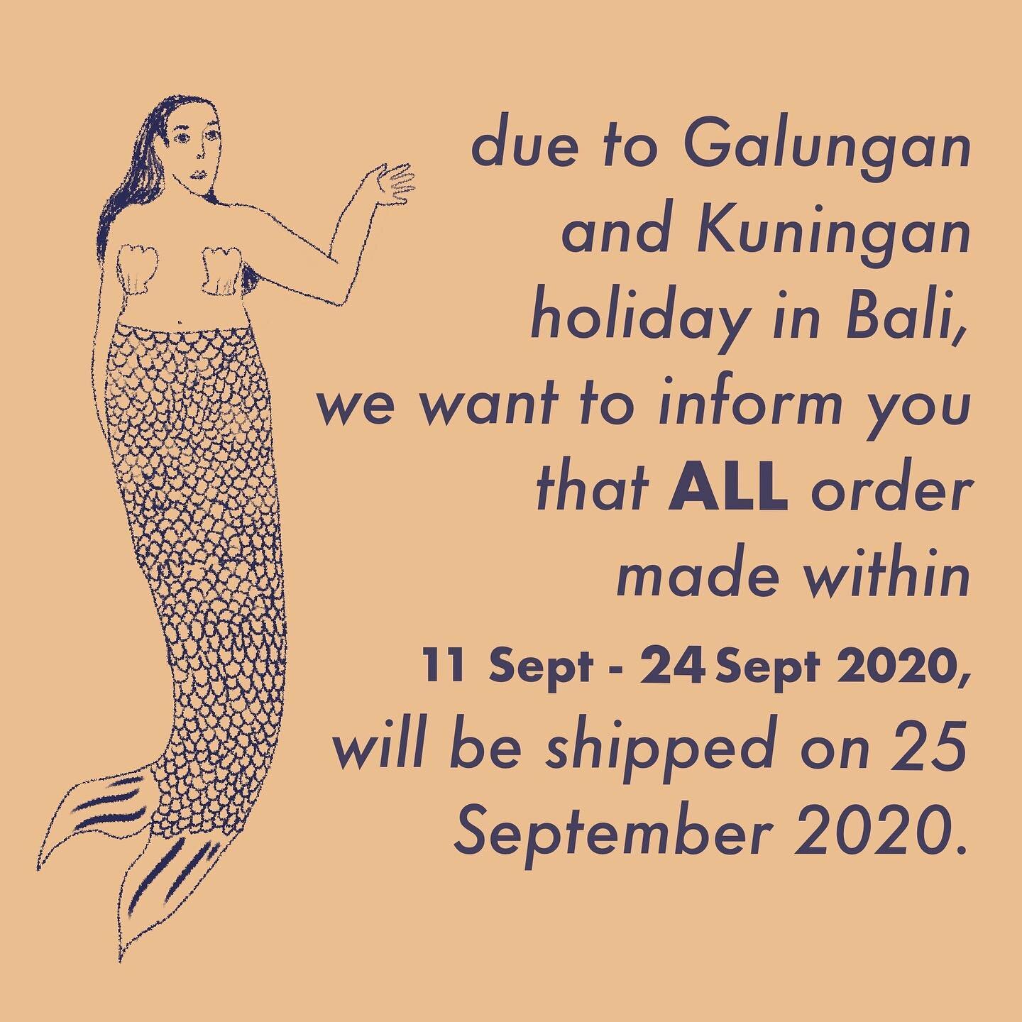 Due to Galungan and Kuningan holidays in Bali, all orders that made during 11 September - 24 September 2020 will be shipped on 25 September 2020. Thank you for your humble consideration 🙏🏼 

#artaderau #artaderaubali #artaderauceramic #studioartade