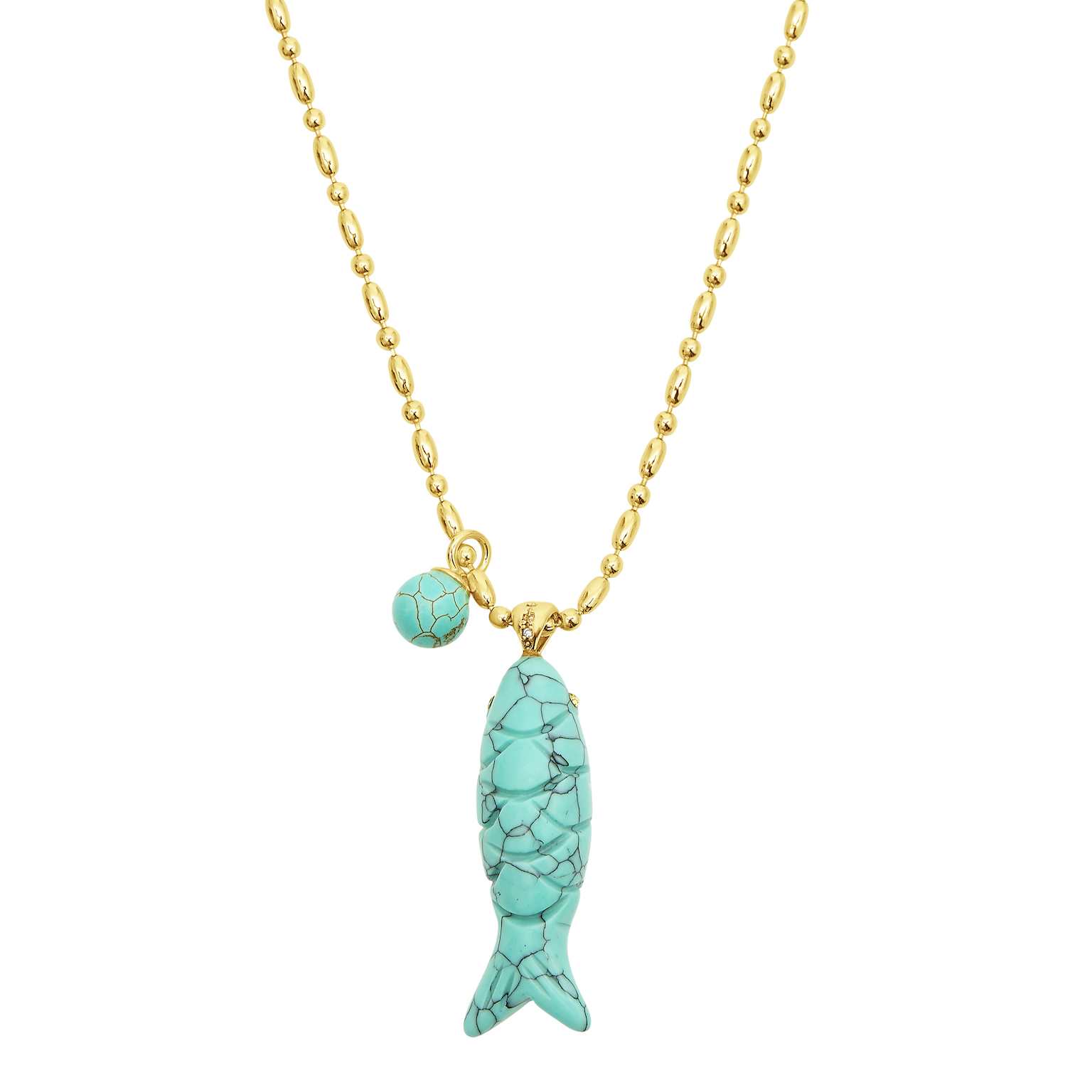 Talis Chains Happy Fish Turquoise Necklace