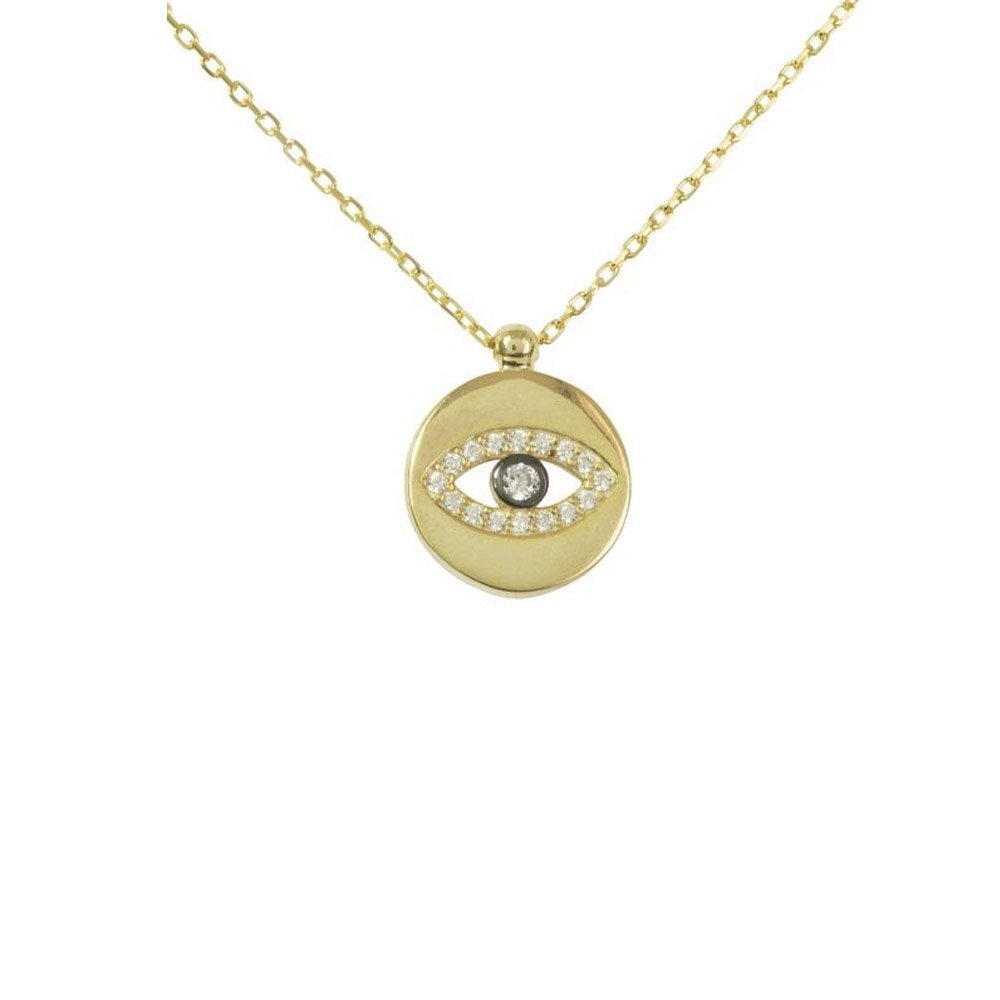 Lucky Eye Coin Evil Eye Necklace — Cotton and Gems | Demi-Fine Jewellery