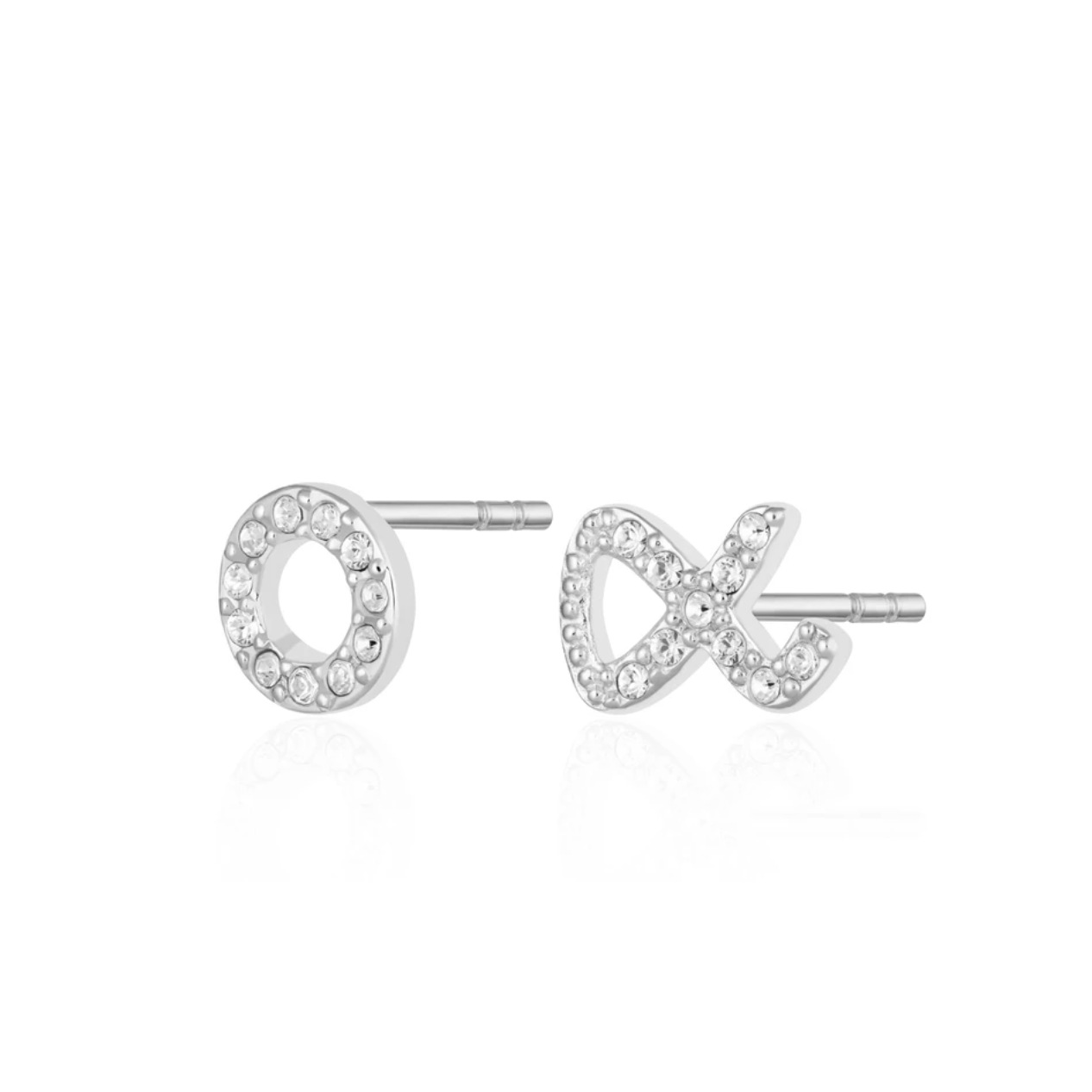 Silver & garnet birthstone kiss hug stud earrings Jewellery Earrings Stud Earrings 