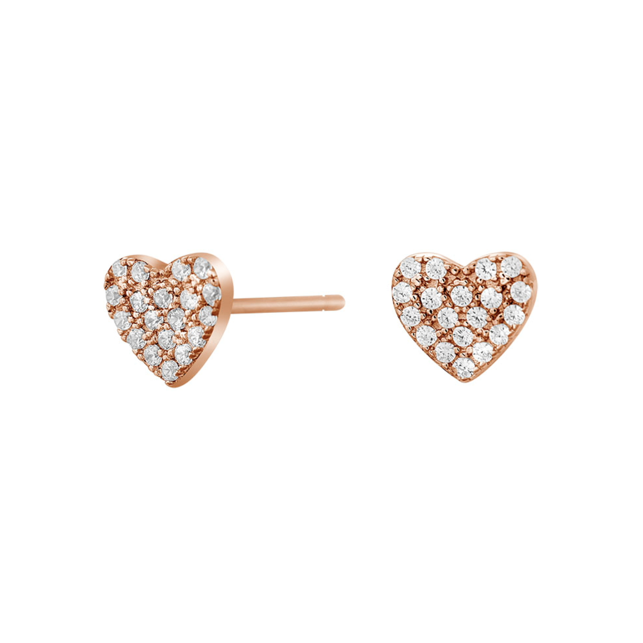 Rose Gold Heart Earrings — Cotton and Gems | Demi-Fine Jewellery