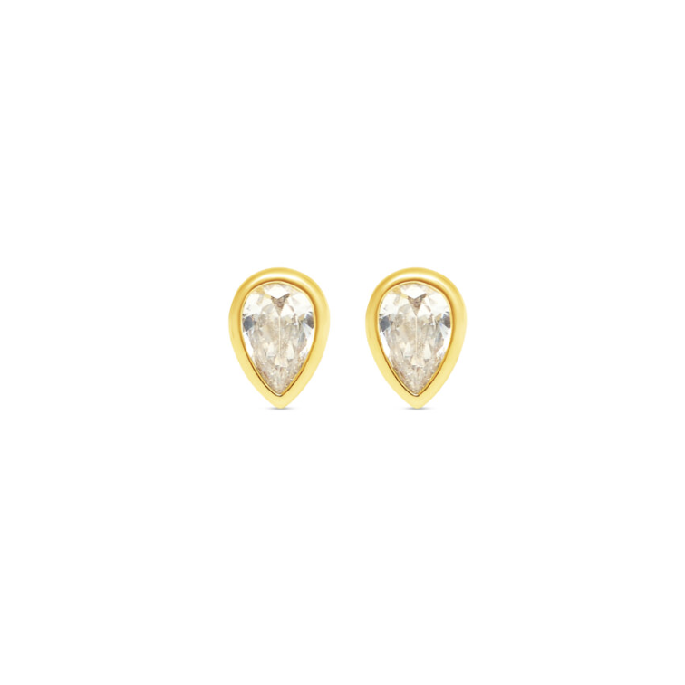 Talis Chains Pear Drop Studs- Cubic Zirconia