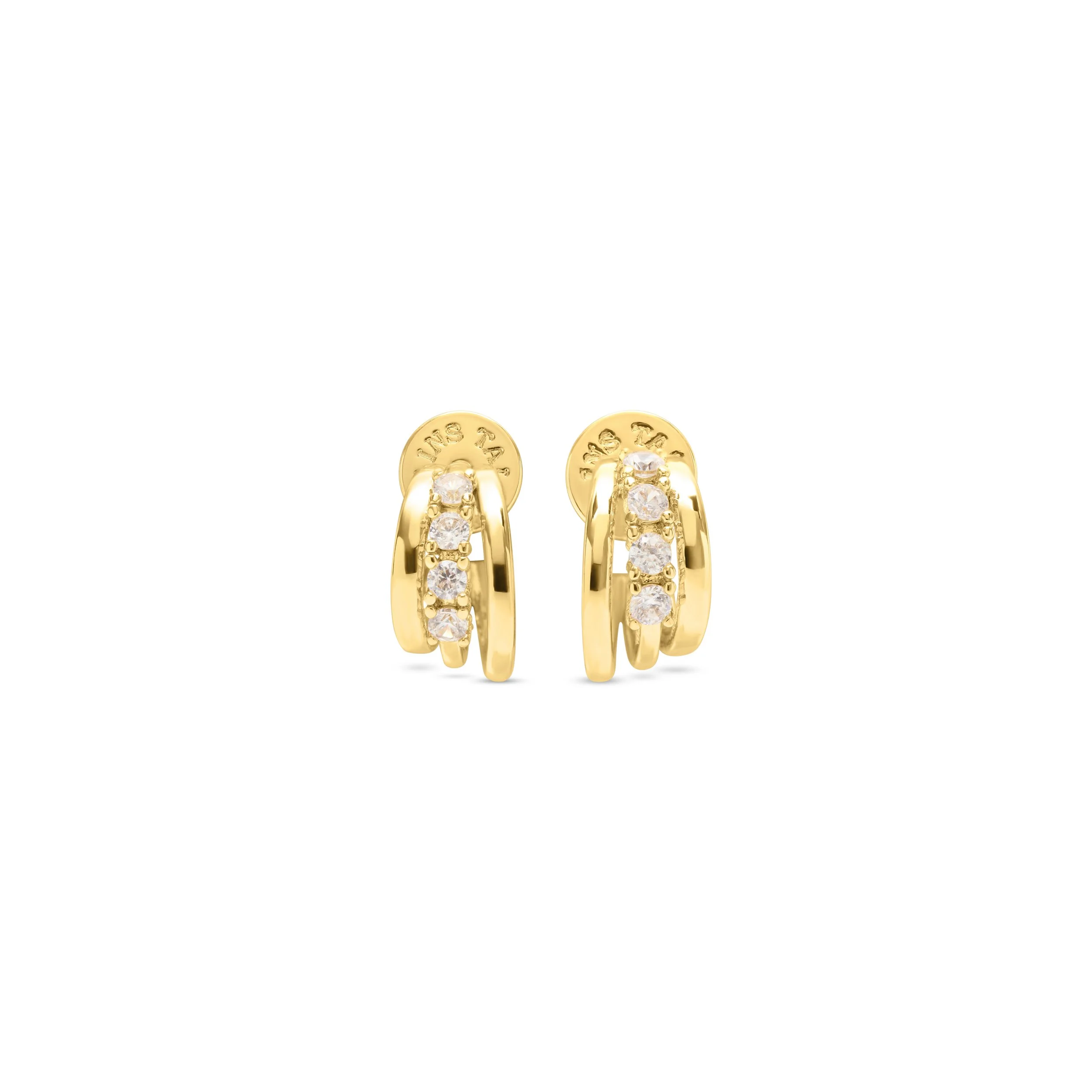 Talis Chains Cubic Zirconia Cross Over Hoops