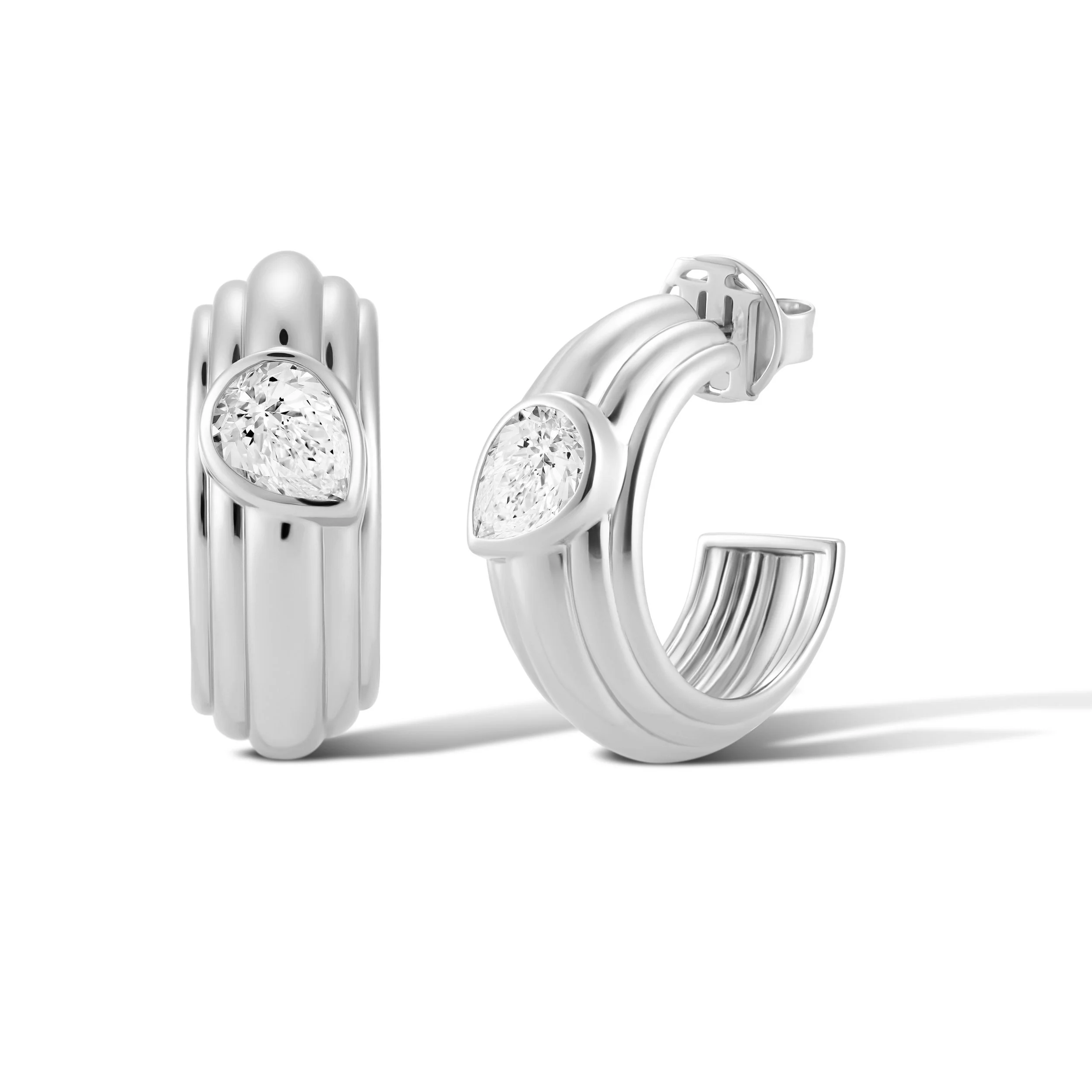 The Heavenly London Silver  Zephyr Hoops